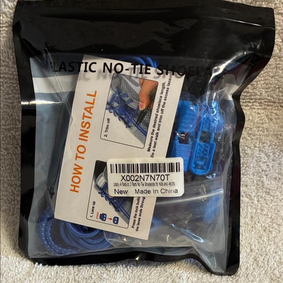 None Other - No-Tie Elastic Shoelaces - Blue